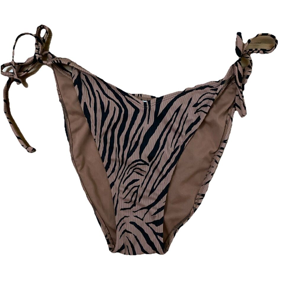 NWT Xhilaration Bikini Bottom XL 12-14 Cheeky High Leg V-String Animal Print